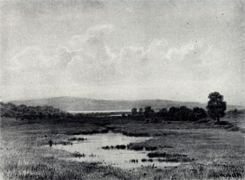 Поемные луга (Болото). Уголь, мел. 1884. ГРМ