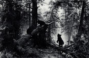 Утро в сосновом лесу. Масло. 1889. ГТГ