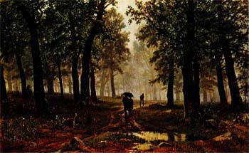 Дождь в дубовом лесу. Масло. 1891. ГТГ