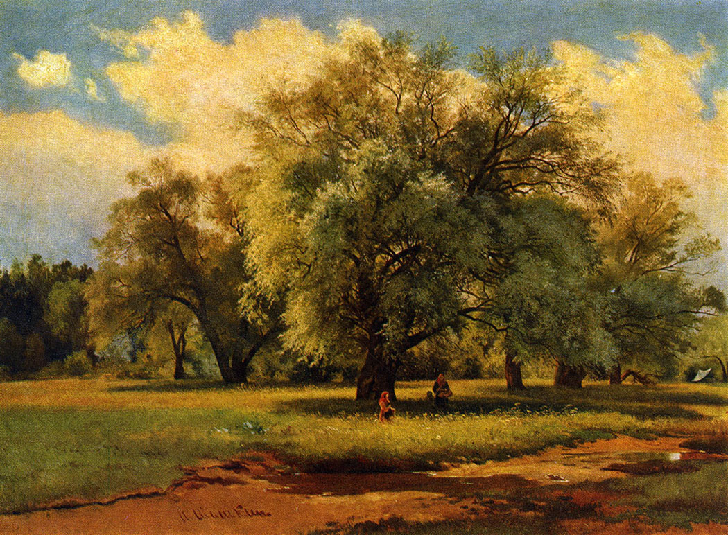 41. Willows lit up by the sun. Oil on canvas. 61X83 cm. Private collection, Leningrad