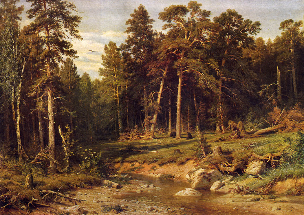 45. Pine forest in viatka province. 1872. Oil on canvas. 117X165 cm. The Tretyakov Gallery, Moscow