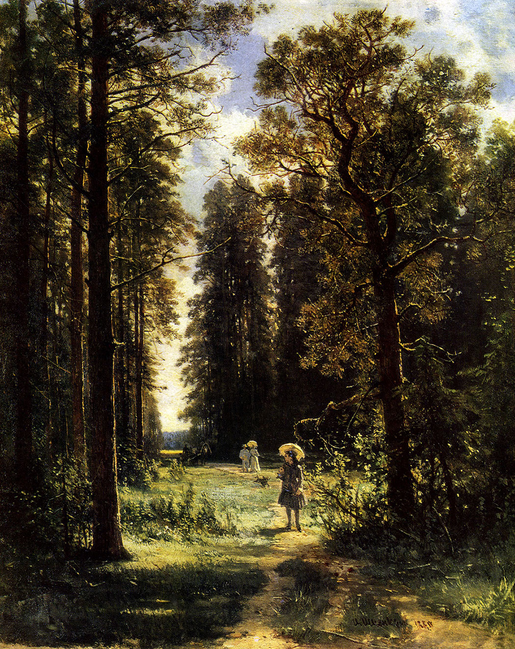 84. Forest walk. 1880. Oil on canvas. 59X48 cm. The Russian Museum, Leningrad
