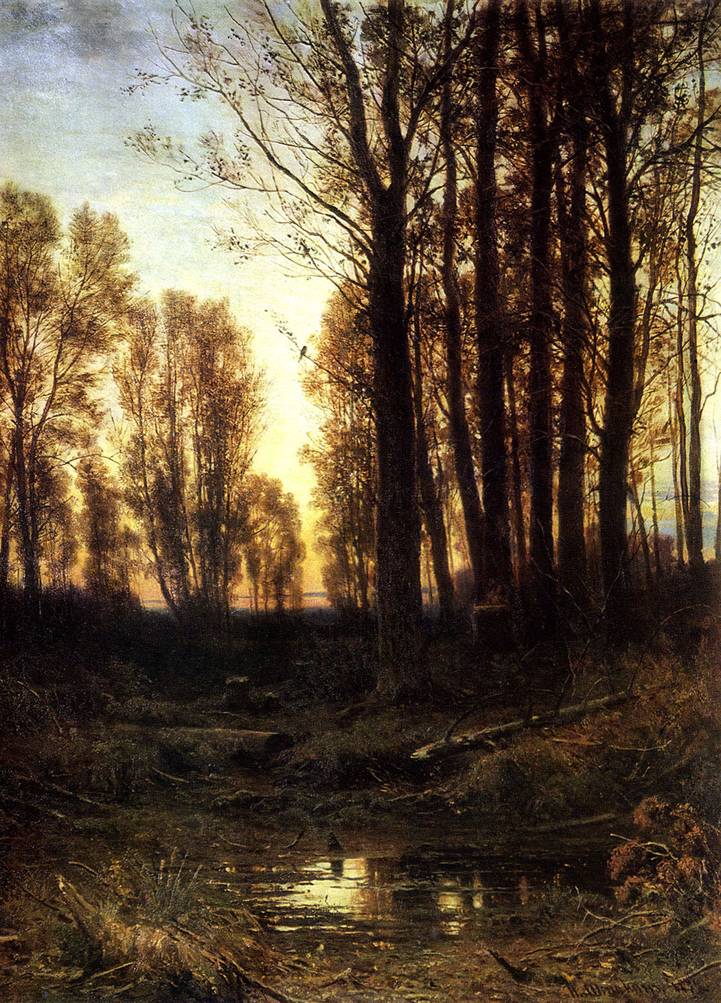 88. Twilight. After sunset. 1879. Oil on canvas. 96X76 cm. Museum of Russian Art, Kiev