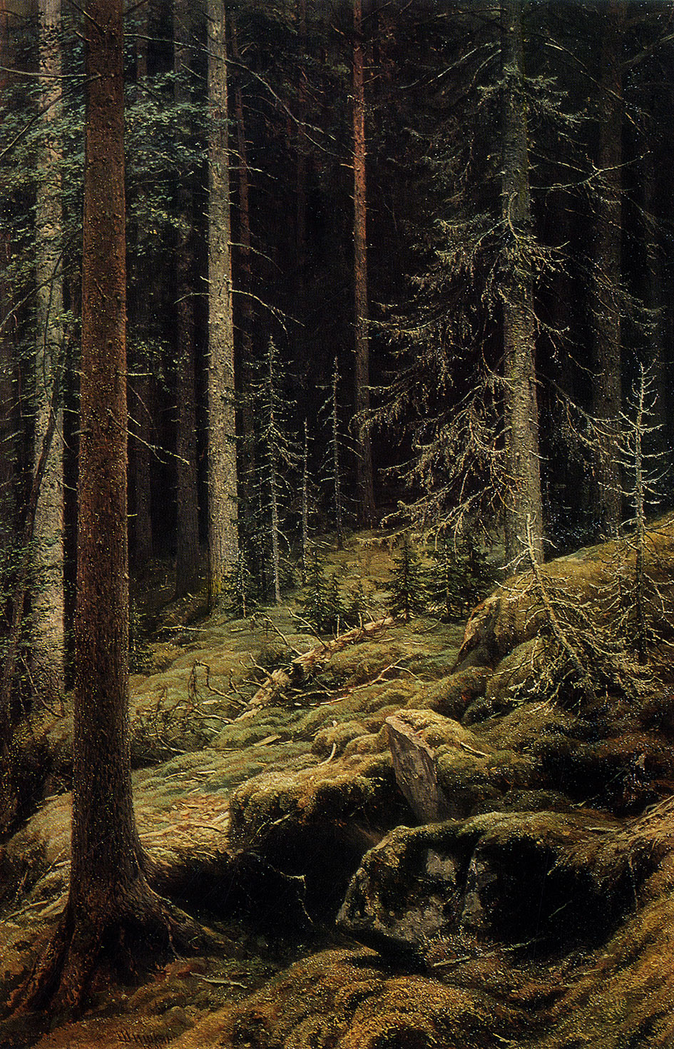 91. The thicket. 1881. Oil on canvas. 142X93 cm. The Tretyakov Gallery, Moscow