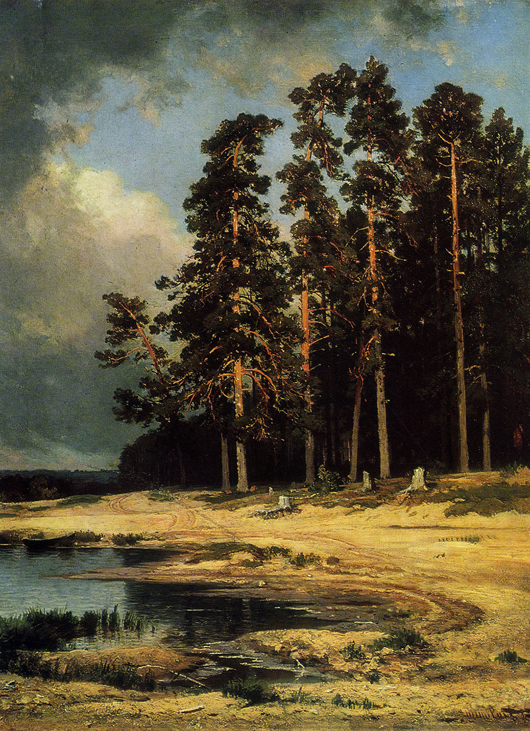 97. The forest. 1885. Oil on canvas. 45.5X35 cm. Museum of Fine Arts, Omsk