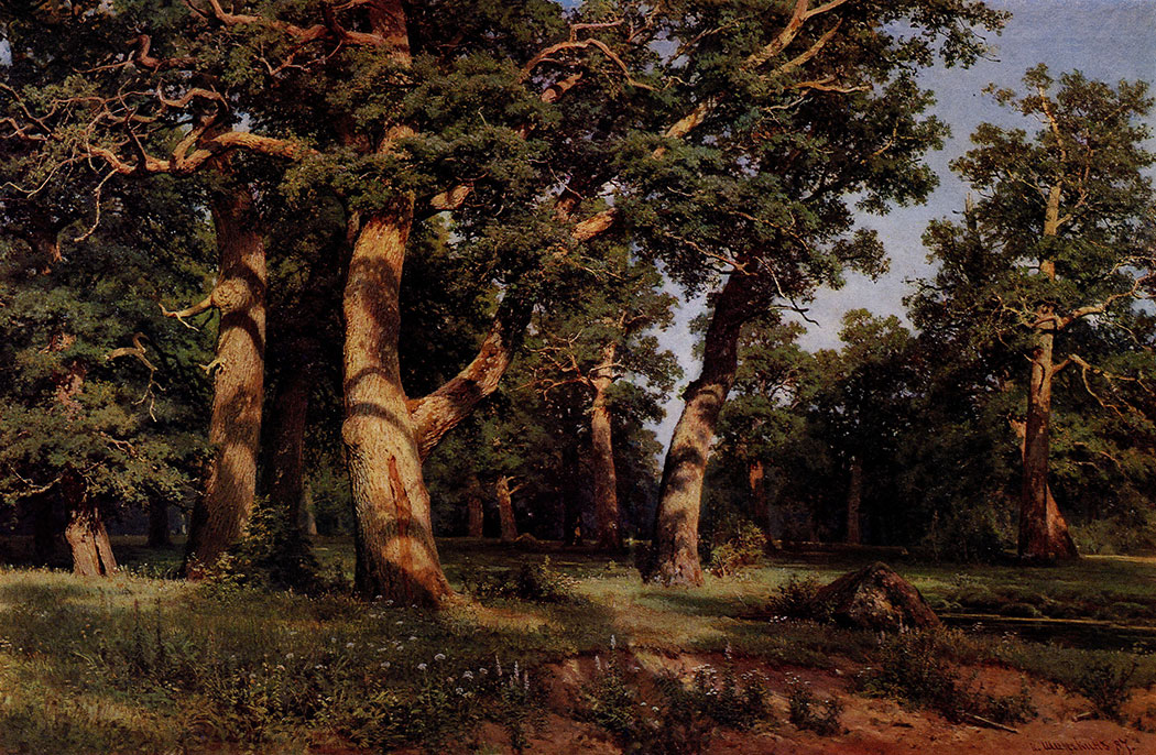 150. Oak grove. 1887. Oil on canvas. 125X193 cm. Museum of Russian Art, Kiev