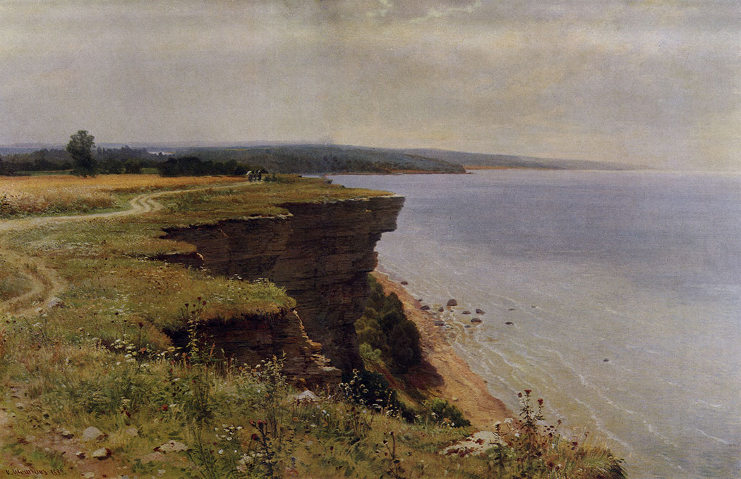 157. On the shore of the Gulf of Finland (Udrias near Narva). 1889. Oil on canvas. 91.5X145.5 cm. The Russian Museum, Leningrad