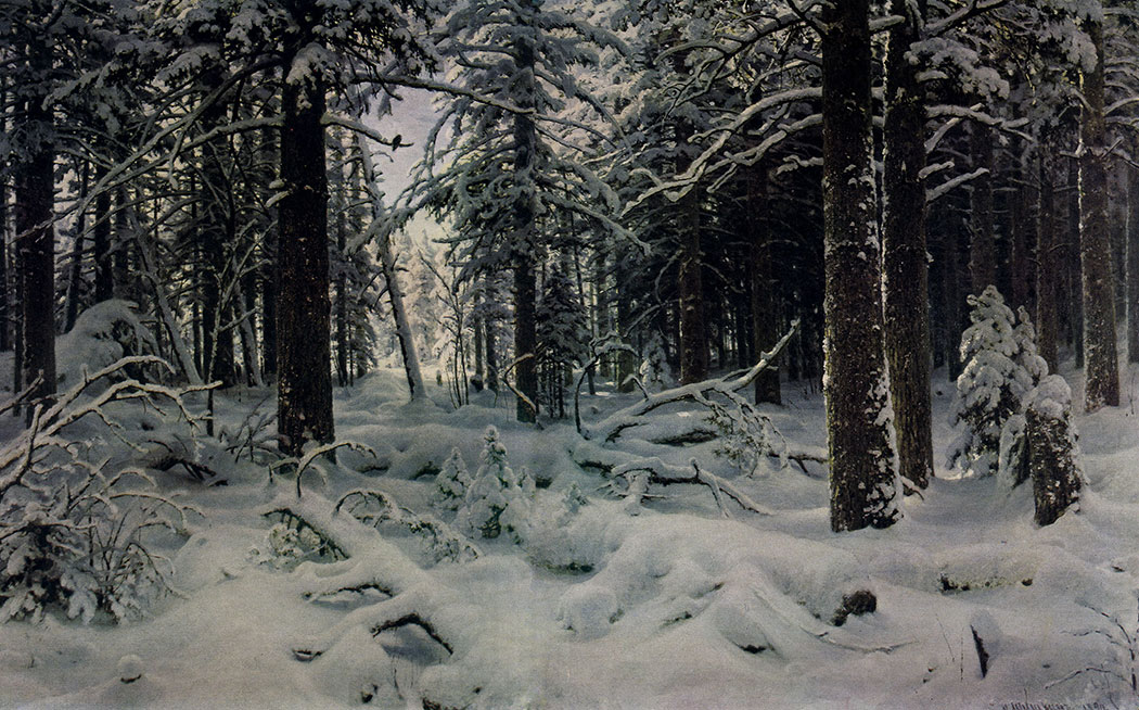177. Winter. 1890. Oil on canvas. 125.5X204 cm. The Russian Museum, Leningrad